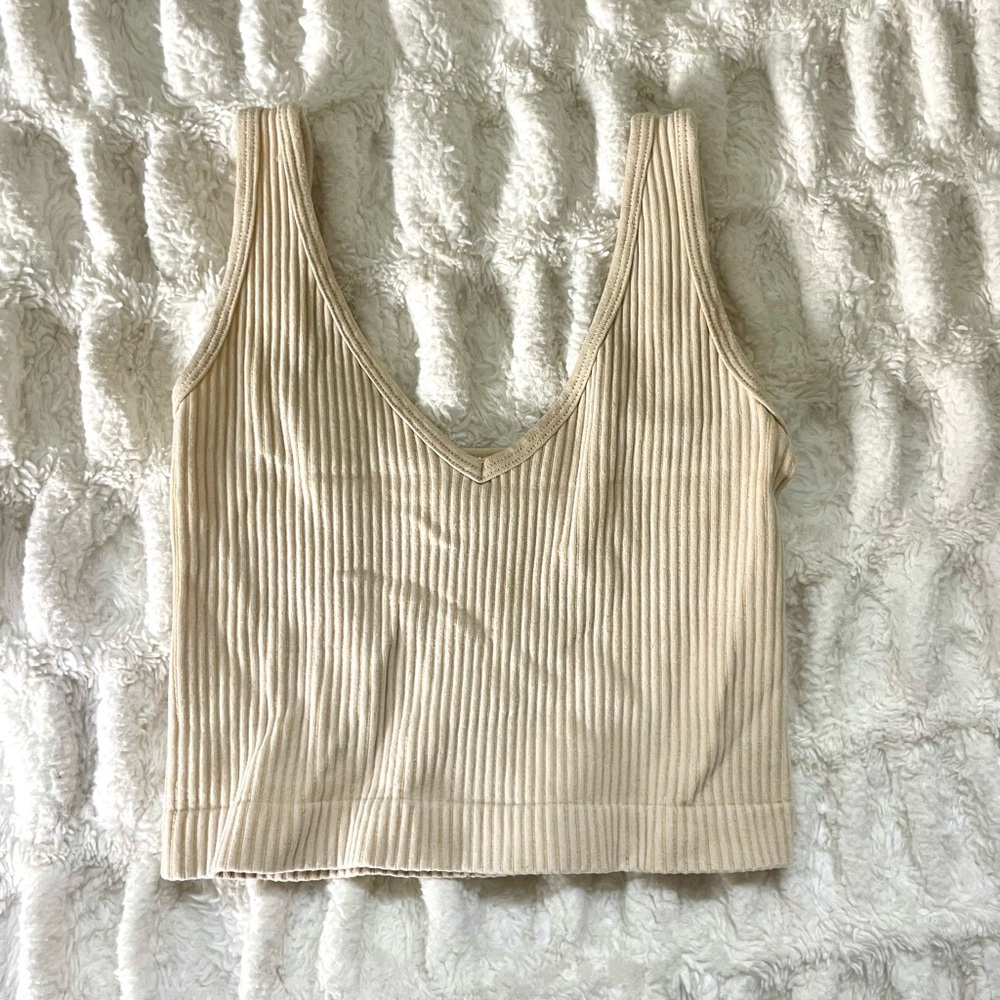 Target Beige Ribbed Camisole